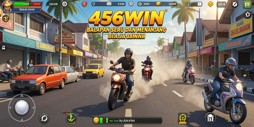 Gameplay seru dan mendebarkan dalam balapan di 456WIN.