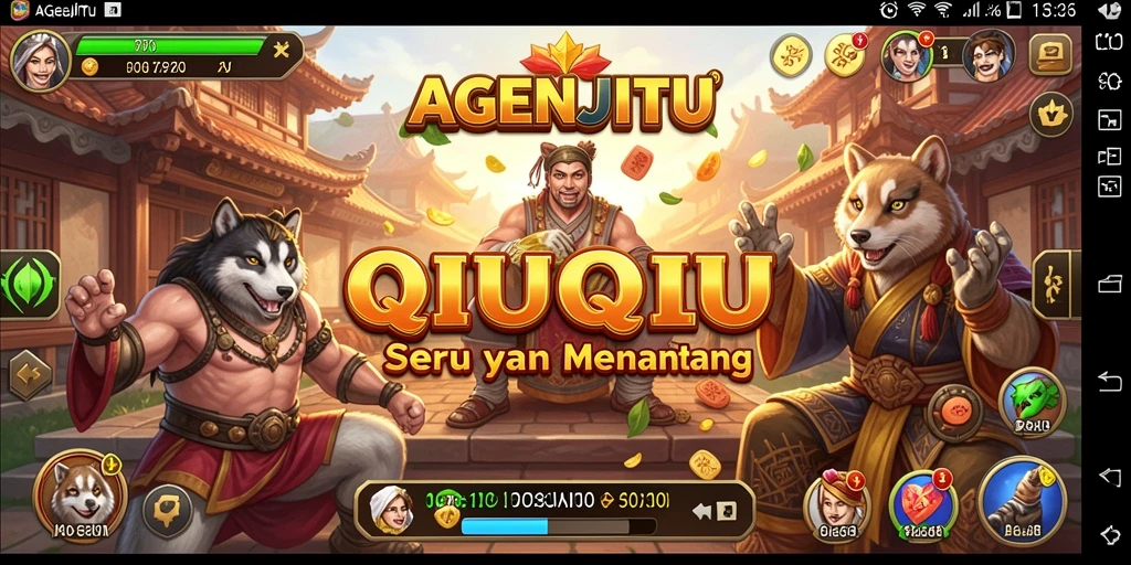 Tampilan gameplay seru dalam AGENJITU, nikmati QiuQiu dengan teman!