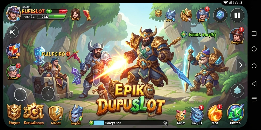 Tampilan gameplay FUFUSLOT yang menarik dan mendebarkan.