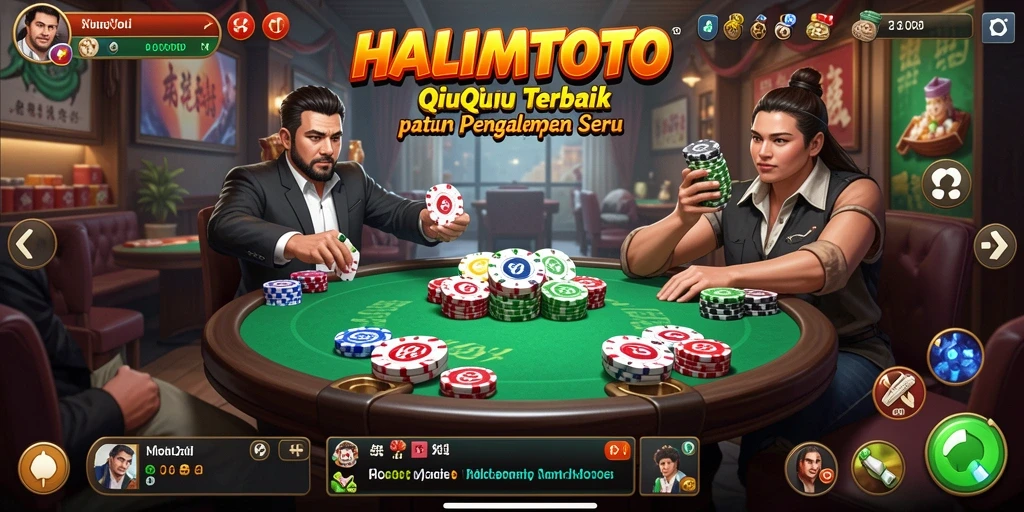 Tampilan gameplay QiuQiu yang mendebarkan di HALIMTOTO.