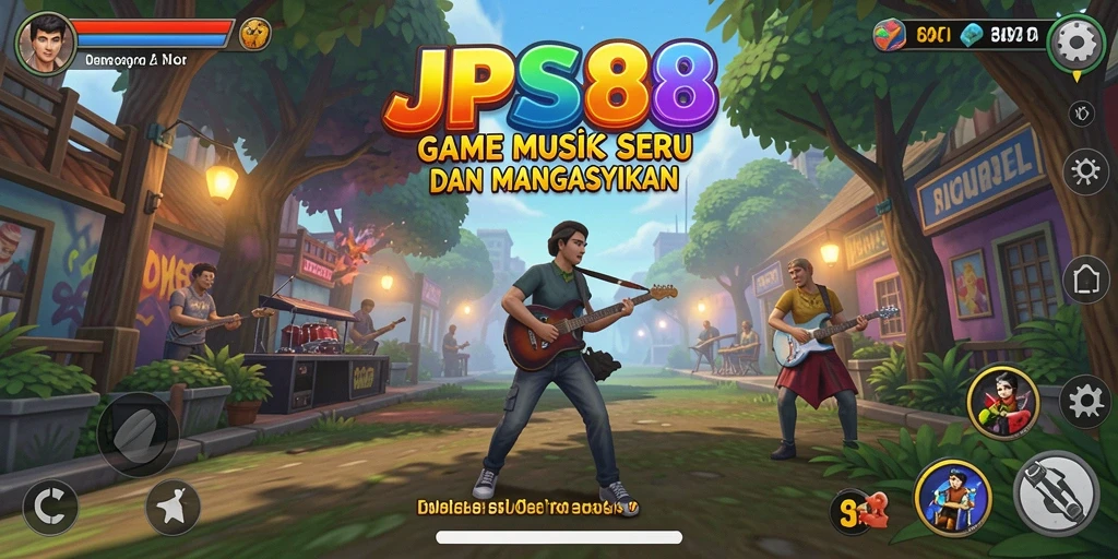 Tampilan gameplay seru di JPS88 dengan irama musik.