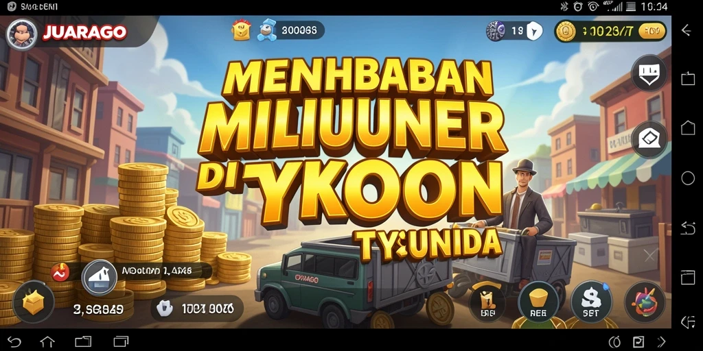 Tampilan gameplay <strong>JUARAGO</strong> yang menarik dan penuh tantangan Tycoon.