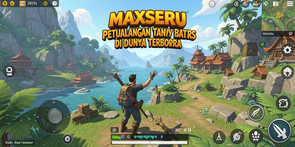 Gameplay MAXSERU yang mengasyikkan dalam dunia terbuka.