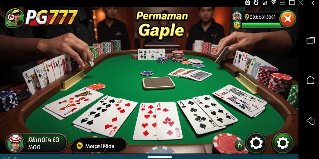 Tampilan gameplay Gaple yang menarik dan interaktif.